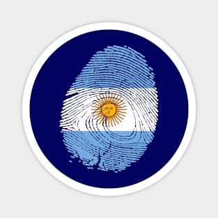 Flag of antigua barbuda in fingerprint Magnet